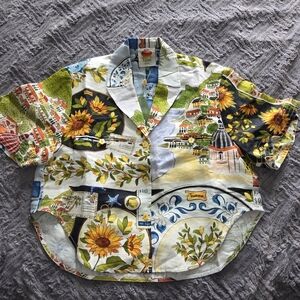 Farm Rio Latin Trip Scarves Shirt XS NWT